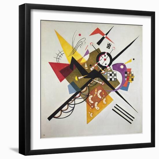 On White II, 1923-Wassily Kandinsky-Framed Giclee Print