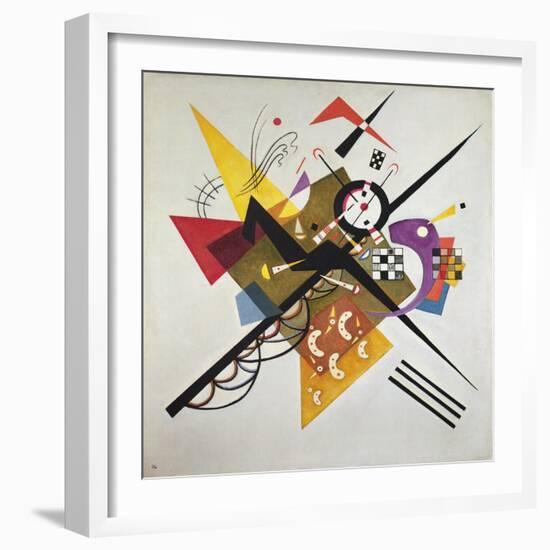 On White II, 1923-Wassily Kandinsky-Framed Giclee Print