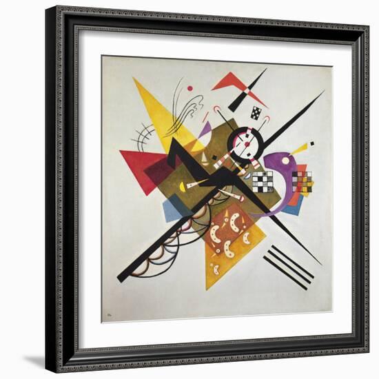 On White II, 1923-Wassily Kandinsky-Framed Giclee Print