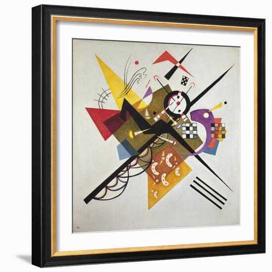 On White II, 1923-Wassily Kandinsky-Framed Giclee Print