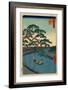 Onagigawa Gohonmatsu-Utagawa Hiroshige-Framed Giclee Print
