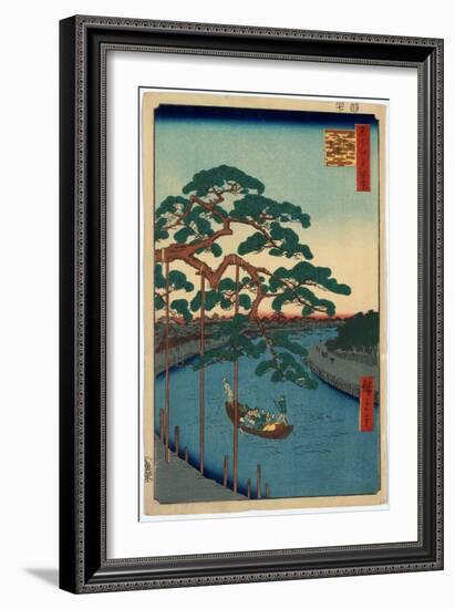 Onagigawa Gohonmatsu-Utagawa Hiroshige-Framed Giclee Print