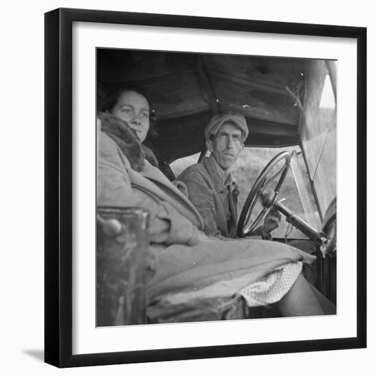 Once a Missouri farmer, now a migratory farm laborer on the Pacific Coast, 1936-Dorothea Lange-Framed Photographic Print