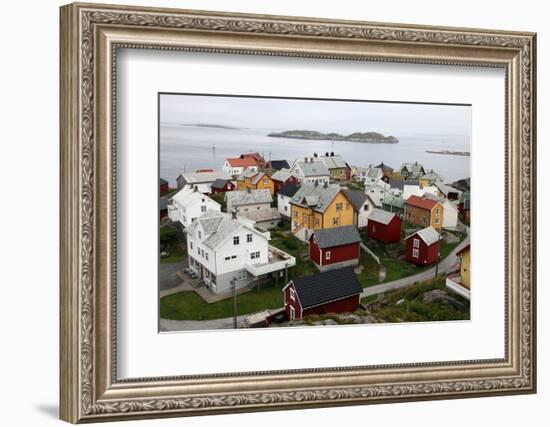 Once Small Fishing Village on Tiny Island of Ona, Now Summer Cabins, Ona, Sandoy, Norway-David Lomax-Framed Photographic Print