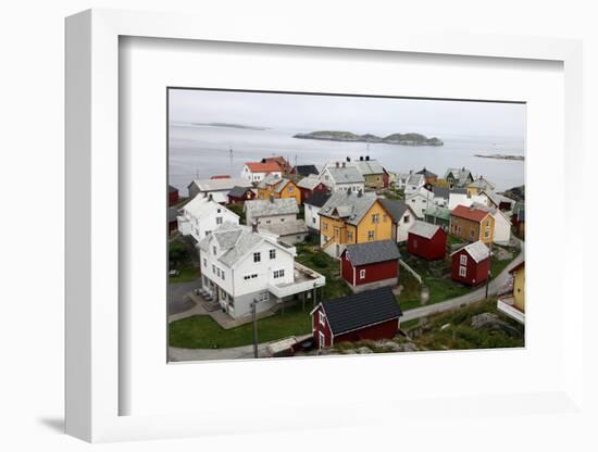 Once Small Fishing Village on Tiny Island of Ona, Now Summer Cabins, Ona, Sandoy, Norway-David Lomax-Framed Photographic Print