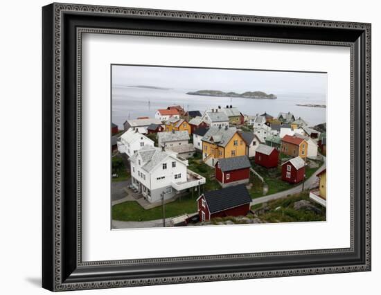 Once Small Fishing Village on Tiny Island of Ona, Now Summer Cabins, Ona, Sandoy, Norway-David Lomax-Framed Photographic Print