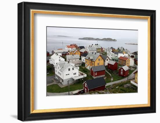 Once Small Fishing Village on Tiny Island of Ona, Now Summer Cabins, Ona, Sandoy, Norway-David Lomax-Framed Photographic Print