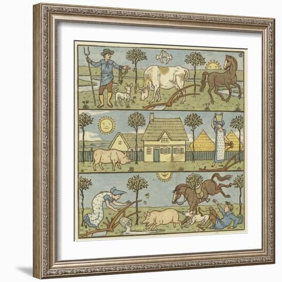 Once There Lived a Little Man-Walter Crane-Framed Giclee Print