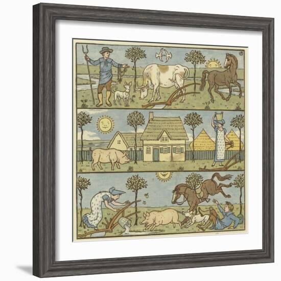 Once There Lived a Little Man-Walter Crane-Framed Giclee Print