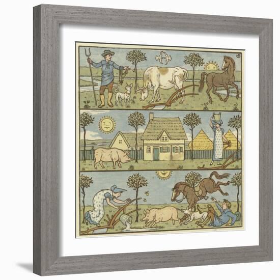 Once There Lived a Little Man-Walter Crane-Framed Giclee Print