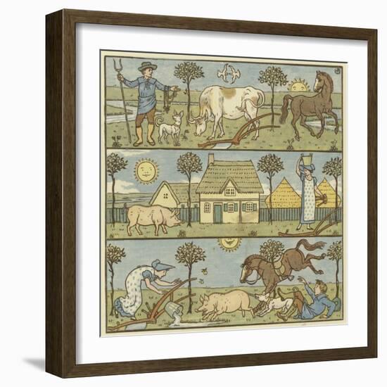 Once There Lived a Little Man-Walter Crane-Framed Giclee Print