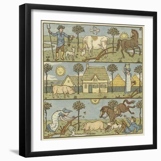 Once There Lived a Little Man-Walter Crane-Framed Giclee Print