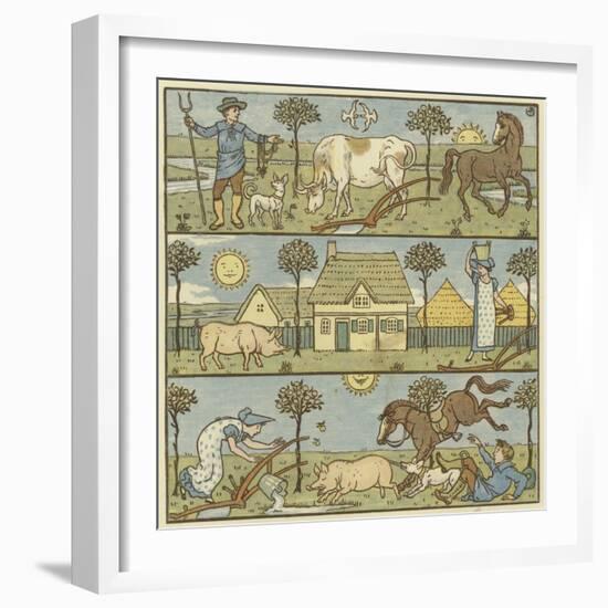 Once There Lived a Little Man-Walter Crane-Framed Giclee Print