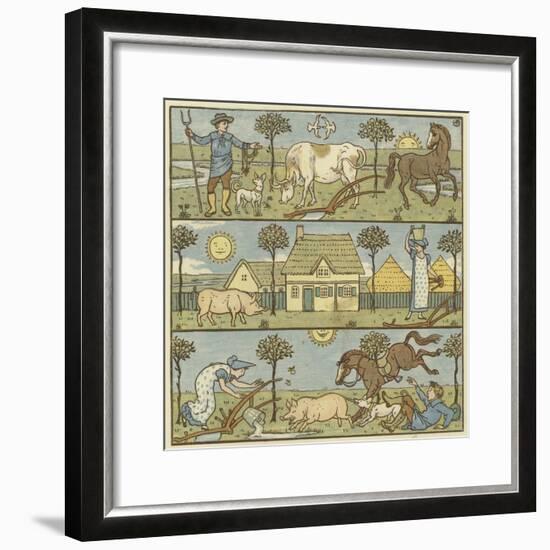 Once There Lived a Little Man-Walter Crane-Framed Giclee Print