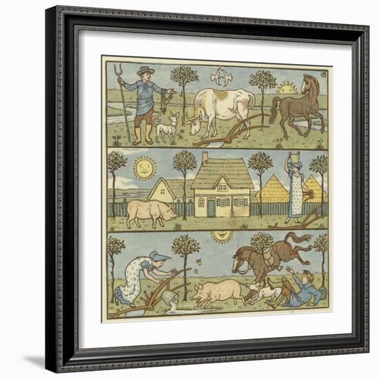 Once There Lived a Little Man-Walter Crane-Framed Giclee Print