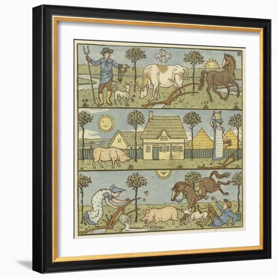 Once There Lived a Little Man-Walter Crane-Framed Giclee Print