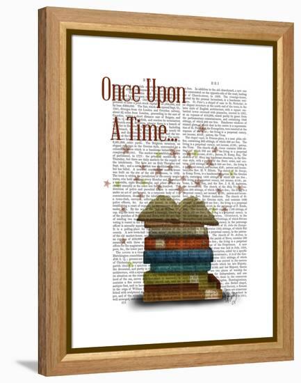 Once Upon a Time Books-Fab Funky-Framed Stretched Canvas