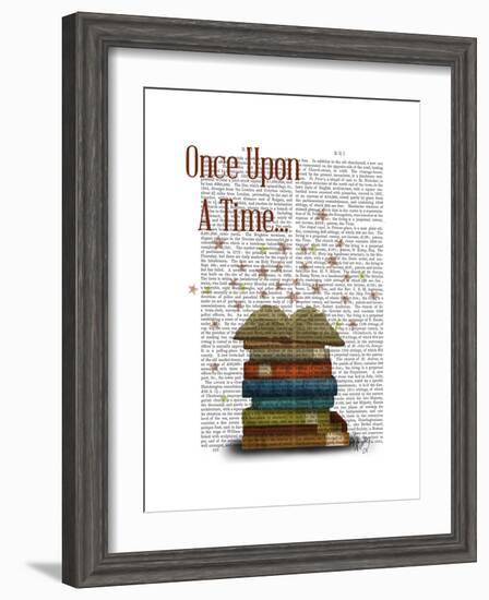 Once Upon a Time Books-Fab Funky-Framed Art Print