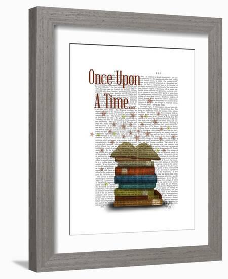 Once Upon a Time Books-Fab Funky-Framed Art Print