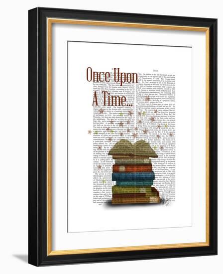 Once Upon a Time Books-Fab Funky-Framed Art Print