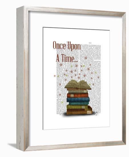 Once Upon a Time Books-Fab Funky-Framed Art Print