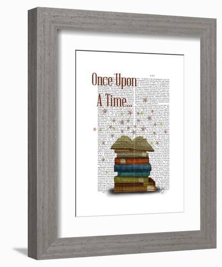 Once Upon a Time Books-Fab Funky-Framed Art Print