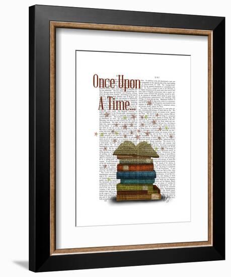 Once Upon a Time Books-Fab Funky-Framed Art Print