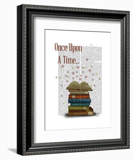 Once Upon a Time Books-Fab Funky-Framed Art Print