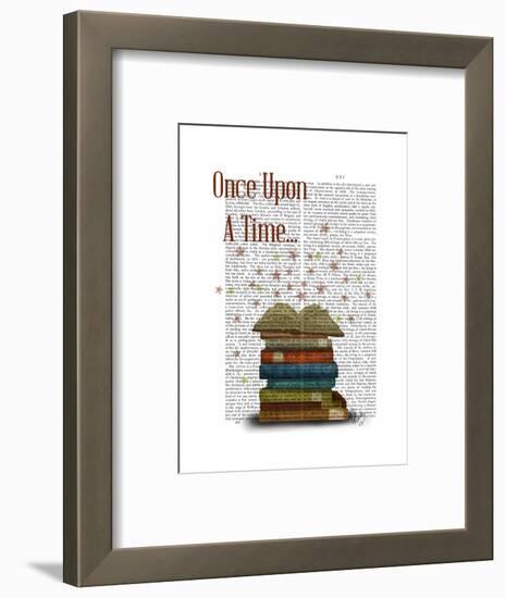 Once Upon a Time Books-Fab Funky-Framed Art Print