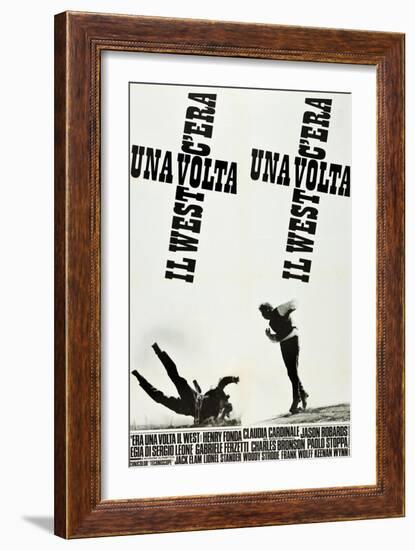 ONCE UPON A TIME IN THE WEST (aka C'ERA UNA VOLTA IL WEST), Italian poster art, 1968-null-Framed Art Print
