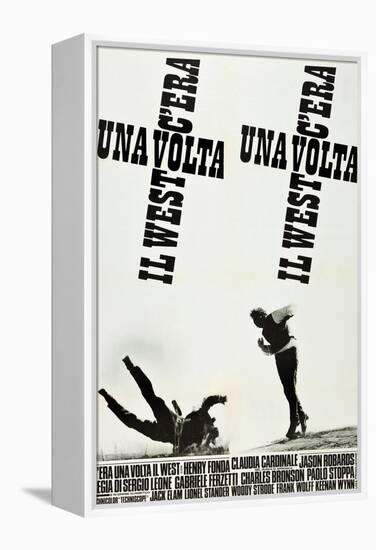 ONCE UPON A TIME IN THE WEST (aka C'ERA UNA VOLTA IL WEST), Italian poster art, 1968-null-Framed Stretched Canvas