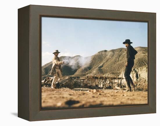 Once Upon a Time in the West by SergioLeone with Charles Bronson (1921 - 2003), Henry Fonda (1905 --null-Framed Stretched Canvas