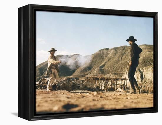 Once Upon a Time in the West by SergioLeone with Charles Bronson (1921 - 2003), Henry Fonda (1905 --null-Framed Stretched Canvas