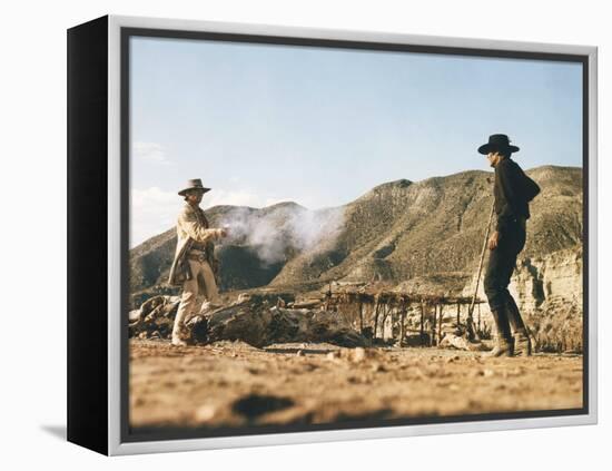 Once Upon a Time in the West by SergioLeone with Charles Bronson (1921 - 2003), Henry Fonda (1905 --null-Framed Stretched Canvas