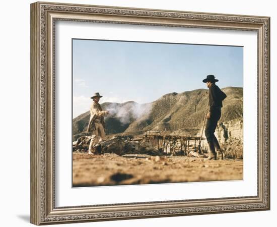 Once Upon a Time in the West by SergioLeone with Charles Bronson (1921 - 2003), Henry Fonda (1905 --null-Framed Photo