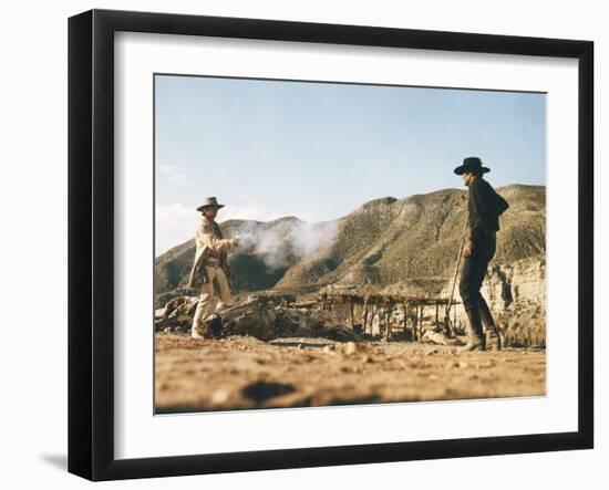 Once Upon a Time in the West by SergioLeone with Charles Bronson (1921 - 2003), Henry Fonda (1905 --null-Framed Photo