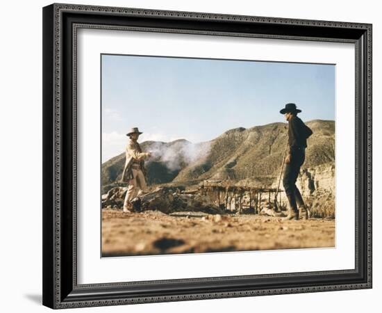 Once Upon a Time in the West by SergioLeone with Charles Bronson (1921 - 2003), Henry Fonda (1905 --null-Framed Photo