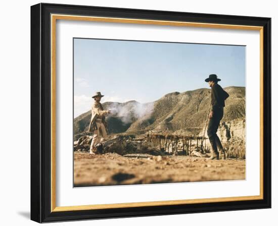 Once Upon a Time in the West by SergioLeone with Charles Bronson (1921 - 2003), Henry Fonda (1905 --null-Framed Photo