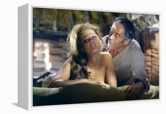Once Upon a Time in the West by SergioLeone with Claudia Cardinale and Henry Fonda c, 1968 (photo)-null-Framed Stretched Canvas