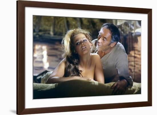 Once Upon a Time in the West by SergioLeone with Claudia Cardinale and Henry Fonda c, 1968 (photo)-null-Framed Photo