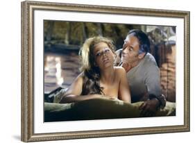Once Upon a Time in the West by SergioLeone with Claudia Cardinale and Henry Fonda c, 1968 (photo)-null-Framed Photo