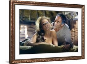 Once Upon a Time in the West by SergioLeone with Claudia Cardinale and Henry Fonda c, 1968 (photo)-null-Framed Photo