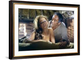 Once Upon a Time in the West by SergioLeone with Claudia Cardinale and Henry Fonda c, 1968 (photo)-null-Framed Photo