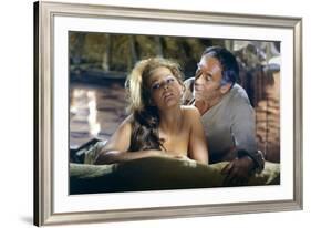 Once Upon a Time in the West by SergioLeone with Claudia Cardinale and Henry Fonda c, 1968 (photo)-null-Framed Photo