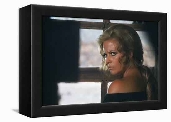 Once Upon a Time in the West by SergioLeone with Claudia Cardinale c, 1968 (photo)-null-Framed Stretched Canvas