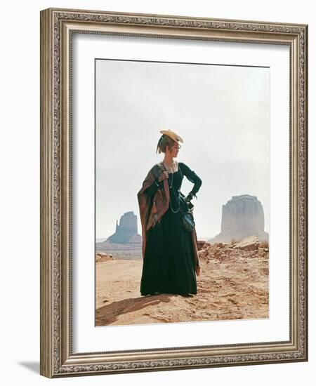 Once Upon a Time in the West by SergioLeone with Claudia Cardinale c, 1968 (photo)-null-Framed Photo