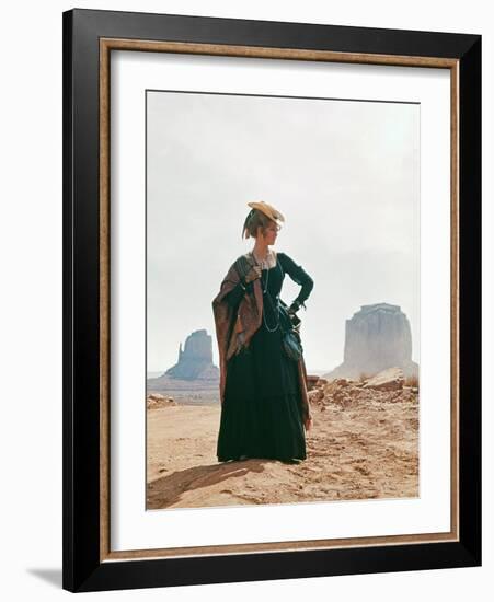 Once Upon a Time in the West by SergioLeone with Claudia Cardinale c, 1968 (photo)-null-Framed Photo