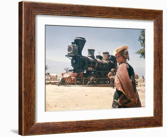 Once Upon a Time in the West by SergioLeone with Claudia Cardinale c, 1968 (photo)-null-Framed Photo