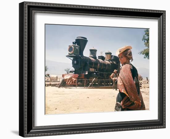 Once Upon a Time in the West by SergioLeone with Claudia Cardinale c, 1968 (photo)-null-Framed Photo