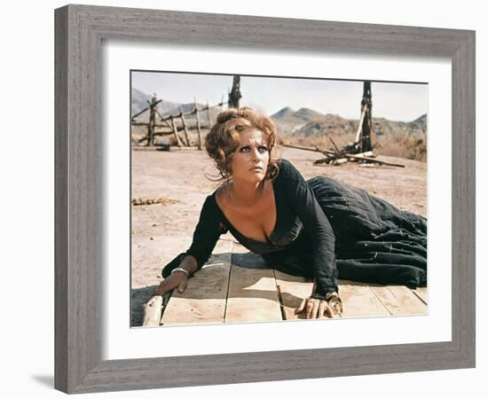 Once Upon a Time in the West by SergioLeone with Claudia Cardinale c, 1968 (photo)-null-Framed Photo